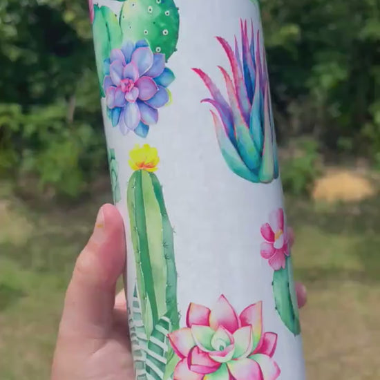 Succulent tumbler 20 oz garden plant life cup