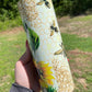 Cute gift, yellow sunflower, honey bee honey comb 20oz skinny tumbler