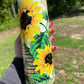 Cute gift, yellow sunflower, honey bee honey comb 20oz skinny tumbler