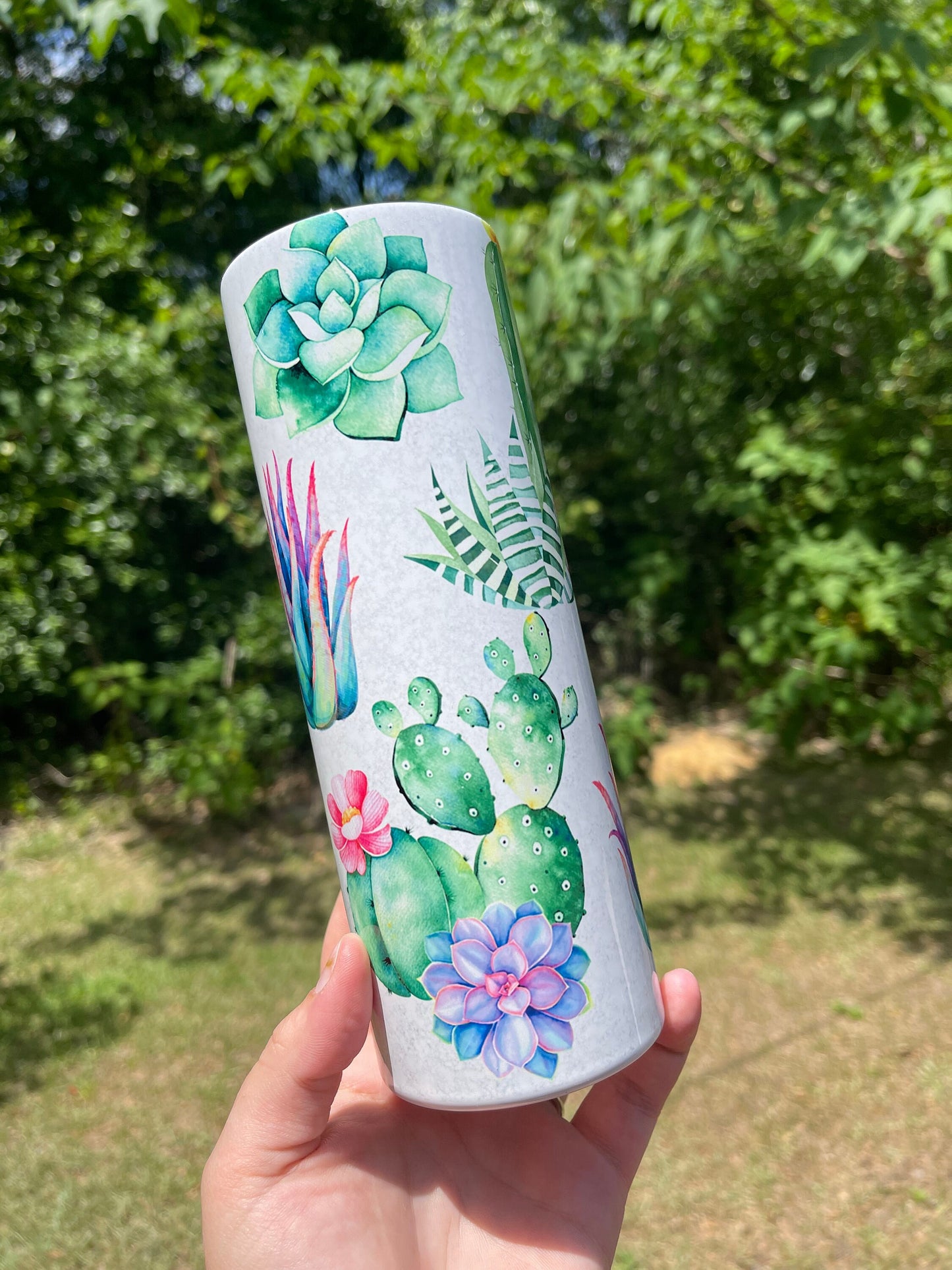 Succulent tumbler 20 oz garden plant life cup