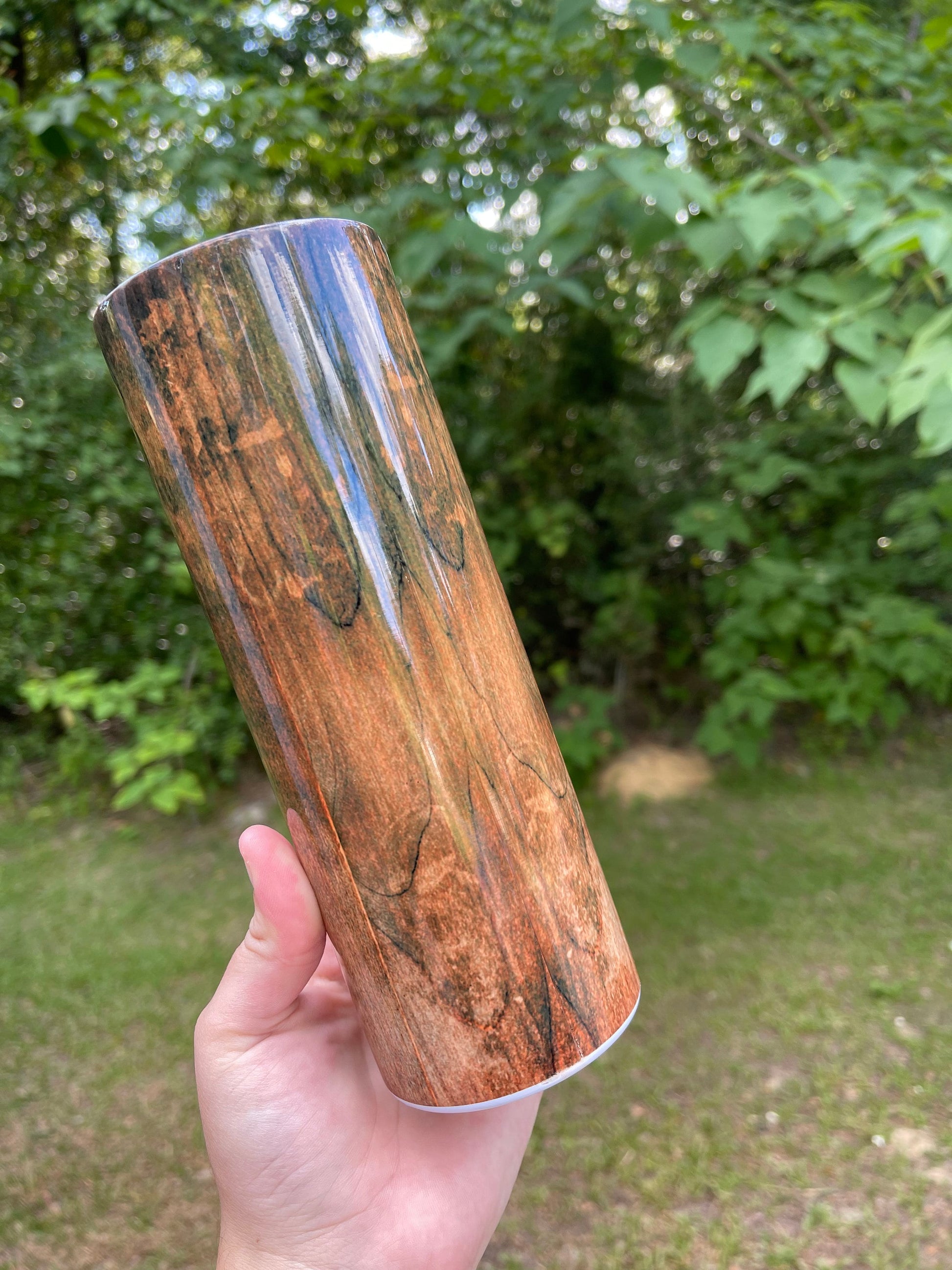 Best dad wood grain look 20 oz tumbler, fathers day tumbler- hero and protector