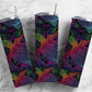 Abstract lined colorful rainbow sea turtles collage mosaic look 20oz skinny tumbler or 12oz kids bottle