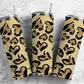 Cheetah leopard lookalike hearts rainbow 20oz tumbler skinny rainbow or original brown tan 12oz kids bottle