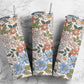 Vintage pretty florals flowers 20oz tumbler