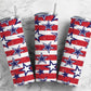 Stars and Stripes red white, blue 20oz skinny OR 12oz kids bottle