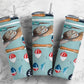 Fishing hat fishing lure and bait 20oz tumbler or 12oz kids bottle cup with straw