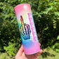 Fuck this, that, you, everyone 20oz rainbow cute skinny tumbler