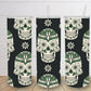 Green and white, beige skulls halloween tumbler 20oz skinny