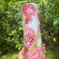 MAMA peony floral 20 or 30oz tumbler pink and gold flowers
