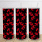 Red and Black human skulls halloween spooky 20oz skinny tumbler