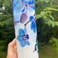 Blue butterfly and blue orchid flowers pretty floral 20oz skinny tumbler
