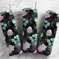 Succulents, cactus, cacti, black blue pink, desert rose, plant 20oz skinny tumbler