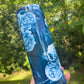 Blue roses and blue floral 20oz skinny tumbler or 12oz kids bottle with lid and straw