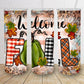 Welcome Fall cute pumpkin 20oz autumn skinny tumbler