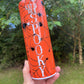 Lets Get Spooky orange spider web halloween cute 20oz skinny tumbler or 12oz kids bottle