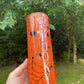 Lets Get Spooky orange spider web halloween cute 20oz skinny tumbler or 12oz kids bottle