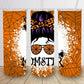 Orange Momster with spiderwebs halloween fall 20oz skinny tumbler