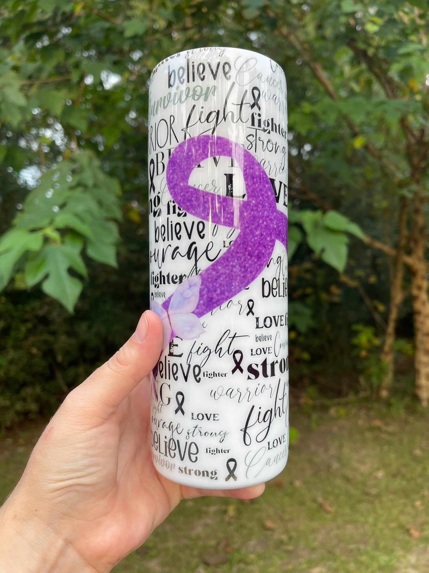Cystic Fibrosis CF 20 oz tumbler add name epoxy or 12oz kids bottle