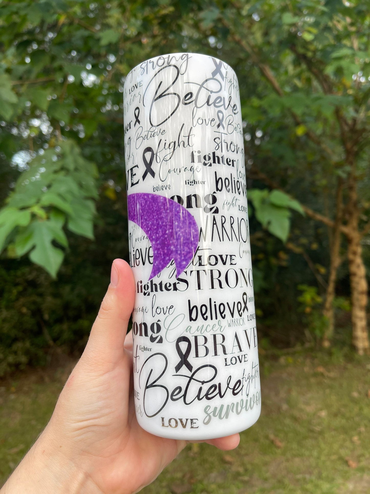 Cystic Fibrosis CF 20 oz tumbler add name epoxy or 12oz kids bottle