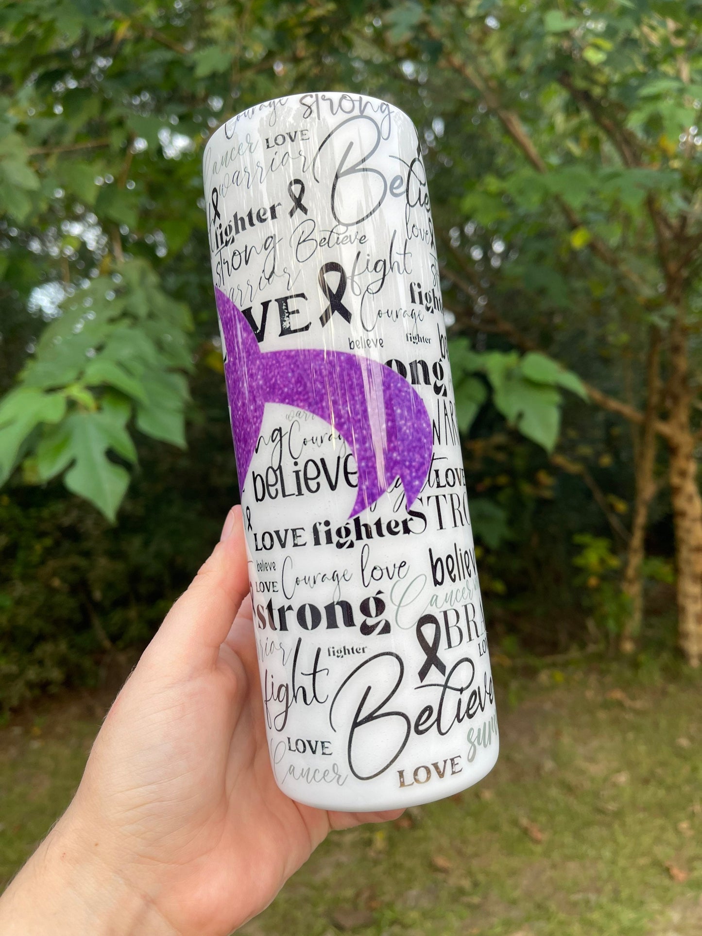Cystic Fibrosis CF 20 oz tumbler add name epoxy or 12oz kids bottle