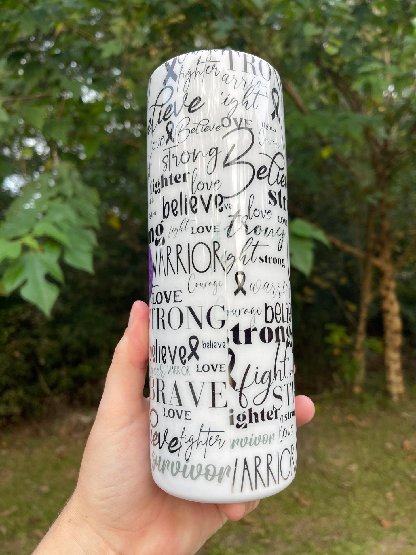 Cystic Fibrosis CF 20 oz tumbler add name epoxy or 12oz kids bottle