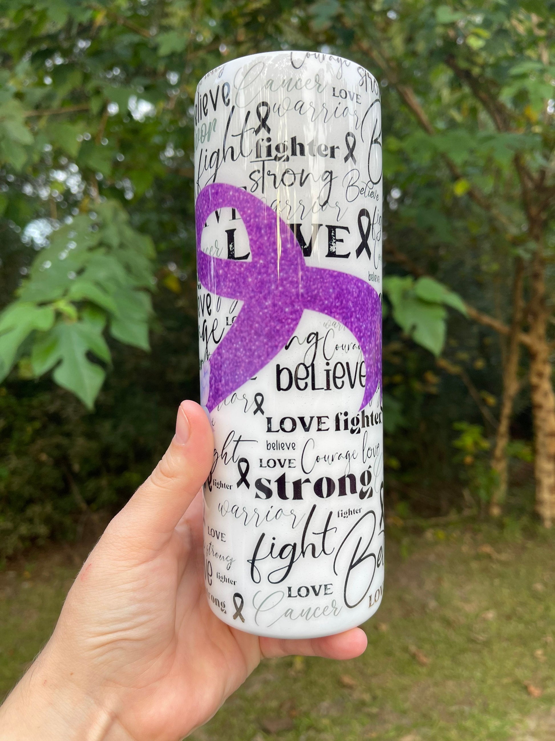 Cystic Fibrosis CF 20 oz tumbler add name epoxy or 12oz kids bottle