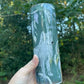 Black wolf, Raven, dream catcher, feathers Native American, gray 20oz tumbler skinny light grey, or 12oz kids bottle
