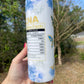 CNA Nurse health field tumbler 20oz skinny with lid and straw. Hot and cold bottle